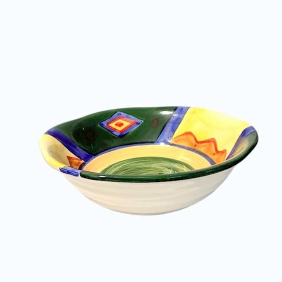 World Market Abstract Aztec Large Pasta Bowl 12" - Picture 4 of 7